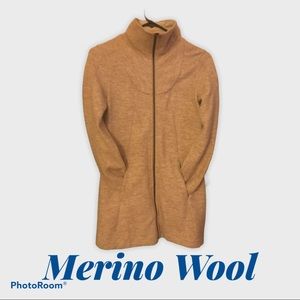 Ibex Merino Jacket Cardigan XS Cream / Off White